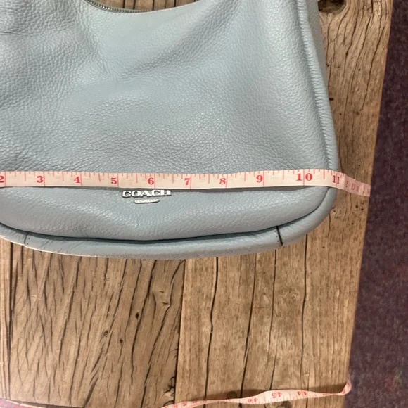 Coach Jules Pebbled Leather Shoulder Hobo in Light Blue - Picture 10 of 13